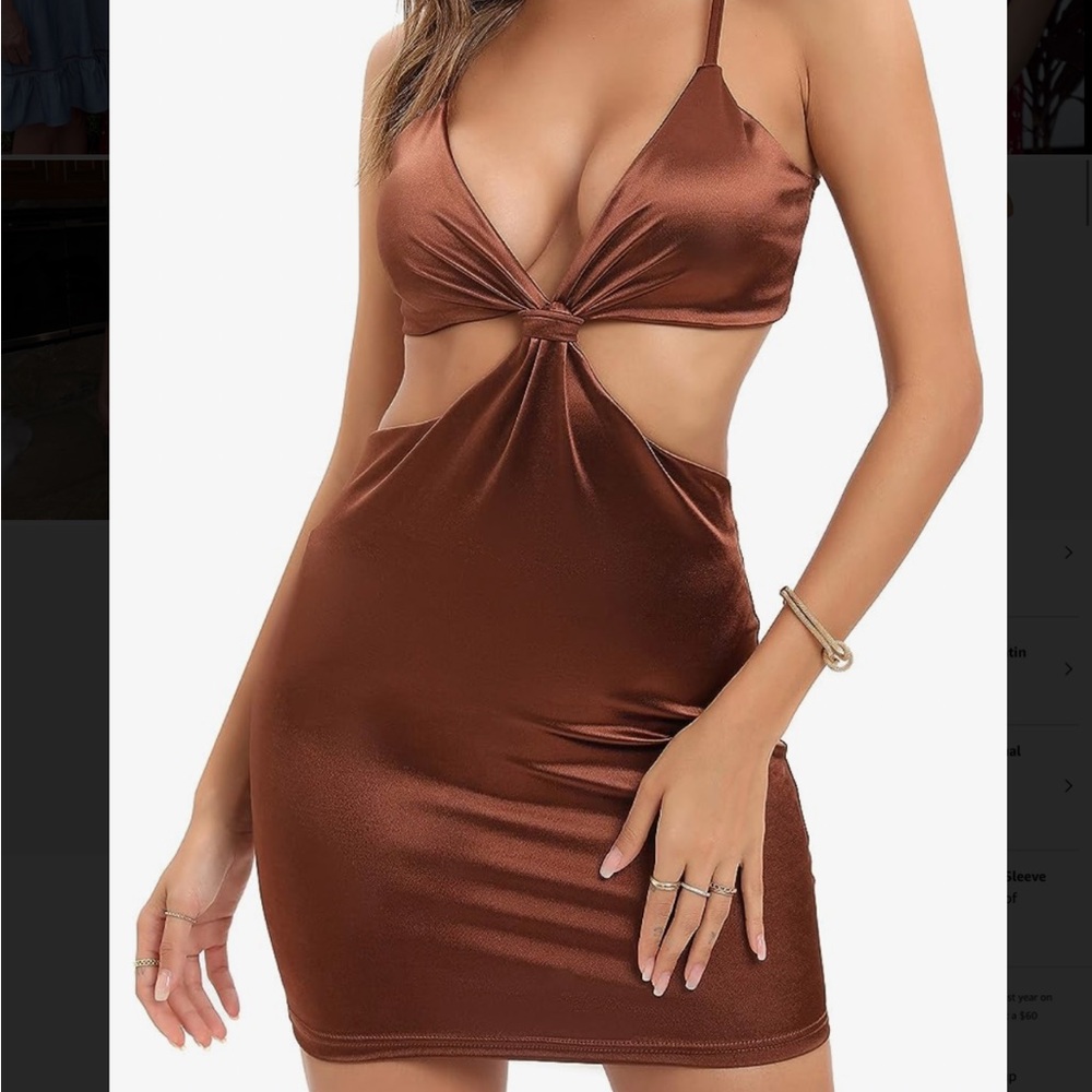 Bodycon mini satin dress